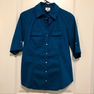 ⭐️MAKE AN OFFER!⭐️ Teal button down